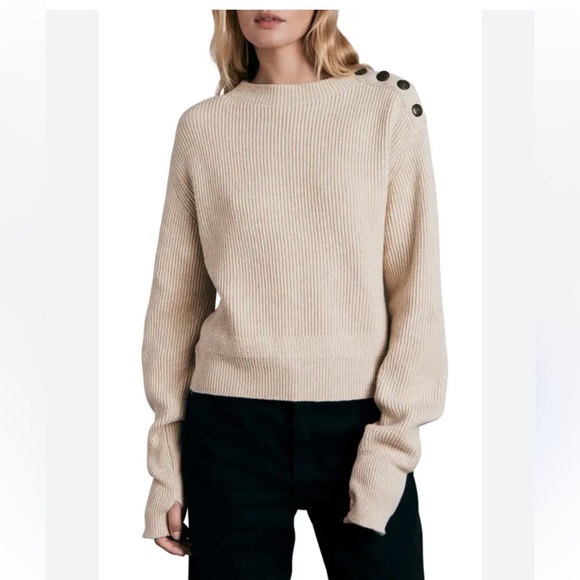 rag & bone Nancy Wool Crew neck Classic Fit Top - excellent condition- size SX